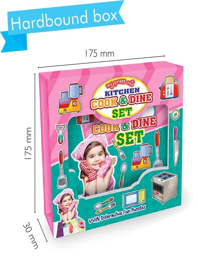 BRIJBASI Hello Friend Kitchen Cook and Dine Tool Kit Set for Girl with Interactive Fun Puzzles of 5 Colourful Spreads, 4+ Yrs - Image 2
